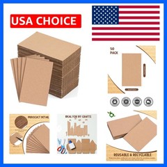 50 Pack Corrugated Cardboard Sheets Flat Cardboard Inserts Flat Squares Separ…
