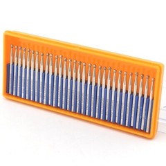 JINGLING Diamond Grinding Bits 2.5mm 3/32″ Round Ball Tipped Burrs with 1/8 I…