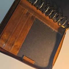 Franklin Covey Riverwood Leather PadFolio Distressed Warm Brown USA