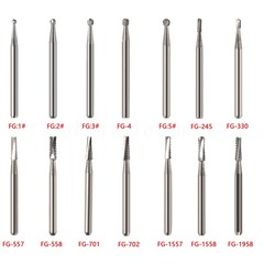 Round Carbide Dental Burs High Speed Handpiece Friction Grip Drill Bits