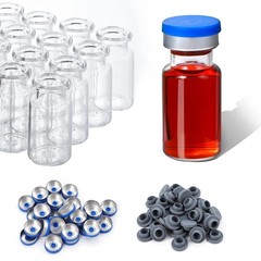 100/500/1000Pcs 10ml Clear Vials Headspace Vials Amber Glass Sample Vials w/ Cap
