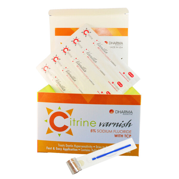 Dharma Research 56-00203 Citrine Fluoride Varnish Vanilla Cake 200/Pk 0.4 mL