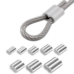 200 Pcs Aluminum Crimping Loop Sleeve 1/16″,Cable Crimp Ferrules for Wire…