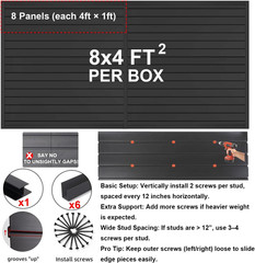 Slat Wall Paneling Garage Wall Organizer, Slatwall Panels Garage Tool Organizer