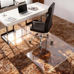 Azadx Tempered Glass Chair Mat for Carpet 32″ x 48″ Heavy Duty Office Chair M…