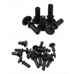 Black Plain Nylon Rivets Plastic Push Button Fit 2mm 3mm 4mm 5mm 6mm