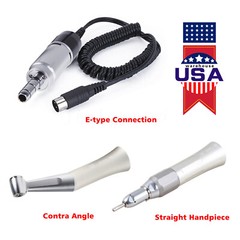 NSK Style Dental Electric Micro Motor Contra Angle Straght Handpiece E-type Burs