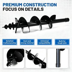 Mini Excavator Attachment Hydraulic 200mm Auger Drill with 30mm Pin FREE SHIP