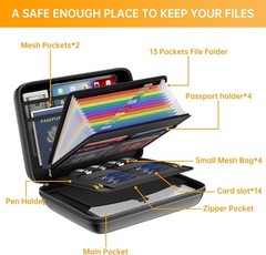 DocSafe Fireproof File Organizer with Lock for Important Documents