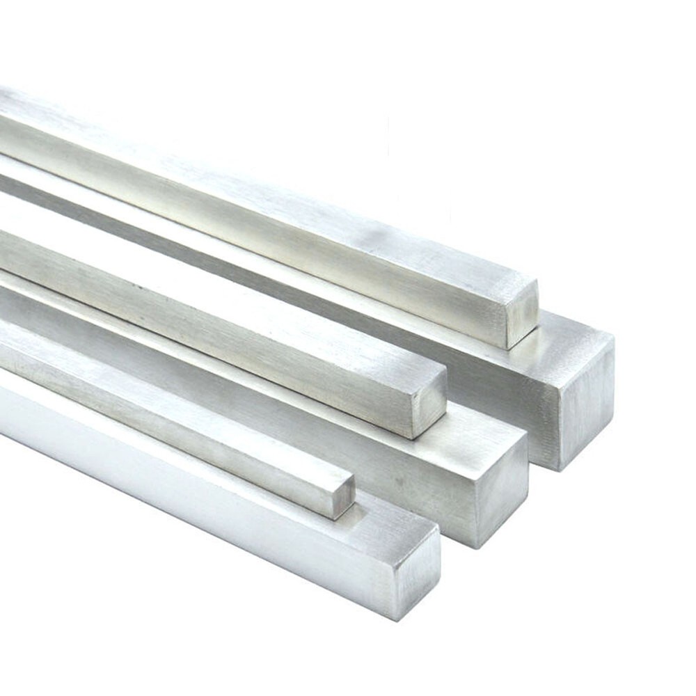 304 Stainless Steel Square Bar 500mm Length, Square Side Size:From 2mm To 30mm
