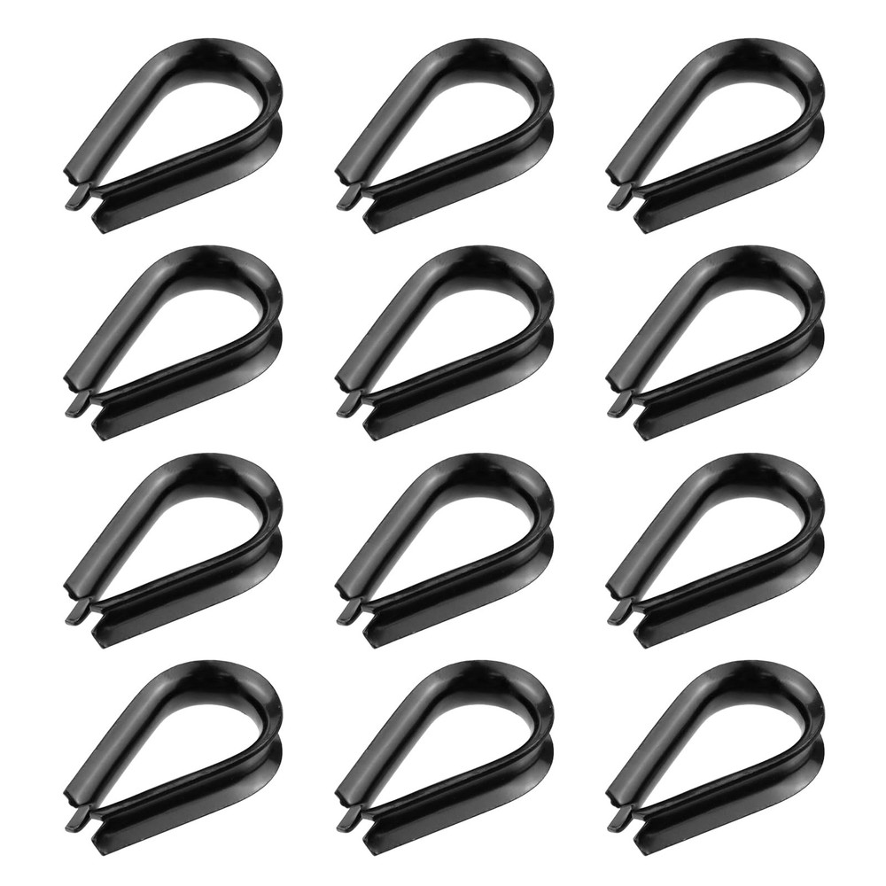 M5 Stainless Steel Thimble,Rope Thimble Rigging,Black,12Pcs