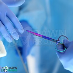 6 Pcs Littauer Suture Stitch Scissor Straight 4.5″ Rainbow Titanium Coating