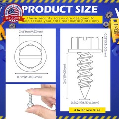 100 Pcs Car License Plate Screws Dealership Supplies Tornillos para Placas De Ca