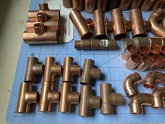 Lot Of 150 Mixed Size Copper Sweat Solder Fittings