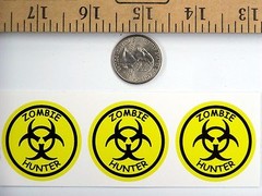 3 – Zombie Hunter Lunch Box Hard Hat Oil Field Tool Box Helmet Sticker H127
