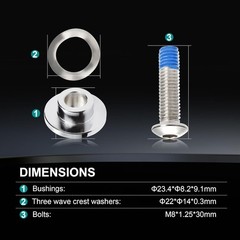 Front Brake Disc Rotor Hardware Bolts and Washers for 2014-UP Touring Road Stree