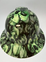 New Full Brim Hard Hat Custom Hydro Dipped UNLUCKY SHAMROCK SKULLS