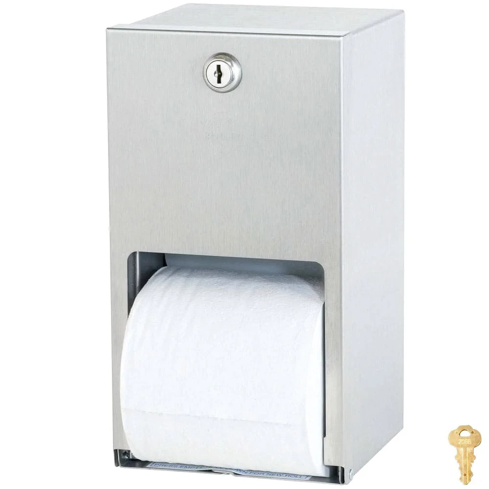 Bradley 5402-00 Commercial Toilet Paper Dispenser, Surface-Mounted, Stainless St