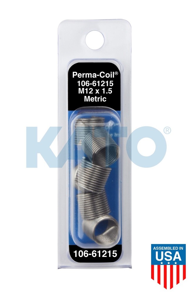 M12X1.5 Thread Repair Pack Perma-Coil 106-61215 (6 Insert) Helicoil 5544-12