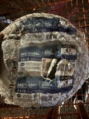 Cerrowire 14/3 250 ft Solid Copper MC Cable 600V Brand New