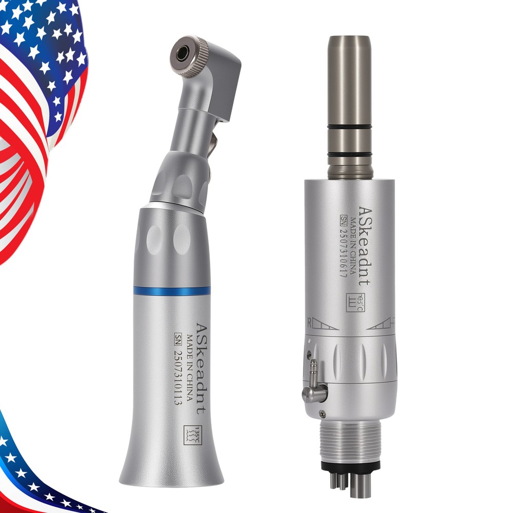 Dental Low Speed External Water Spray Contra Air Motor Handpiece 4Holes AS