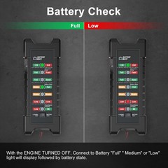 12V 24V Automotive Battery and Alternator Tester with LED Indicator
