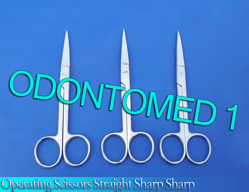 6 Operating Dissecting Surgical Scissors 5.5″ Straight Sharp Sharp Blades