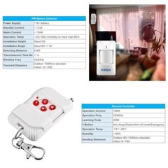 Wireless Loud Alarm Siren Burglar Horn Home Alarm System with Motion Detector