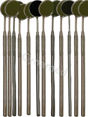 Premium 12 Pcs Dental Mouth MIRROR #5 With HANDLE Dental Instruments