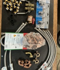Copper brass stainless steel pipe fittings shufoffs ball valves and more lot