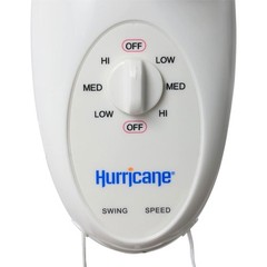 Hurricane 16″ 90 Degree Oscillating 3 Speed Wall Mounted Fan, White (Open Box)