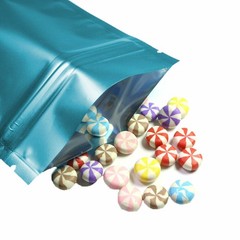 Blue Various Sizes Foil Zip Pouch Light Block Moisture Proof Reusable Bags