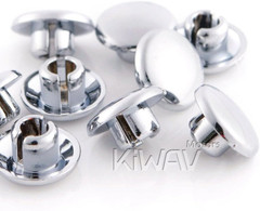 Motorcycle Round Bolt Cap Screw Cover Plug Chrome For 6mm Thread Allen Head Bolt