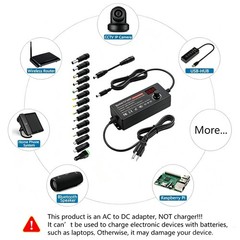 72W Power Supply DC 3V~24V Adjustable Variable Universal Switching AC/DC Adapter