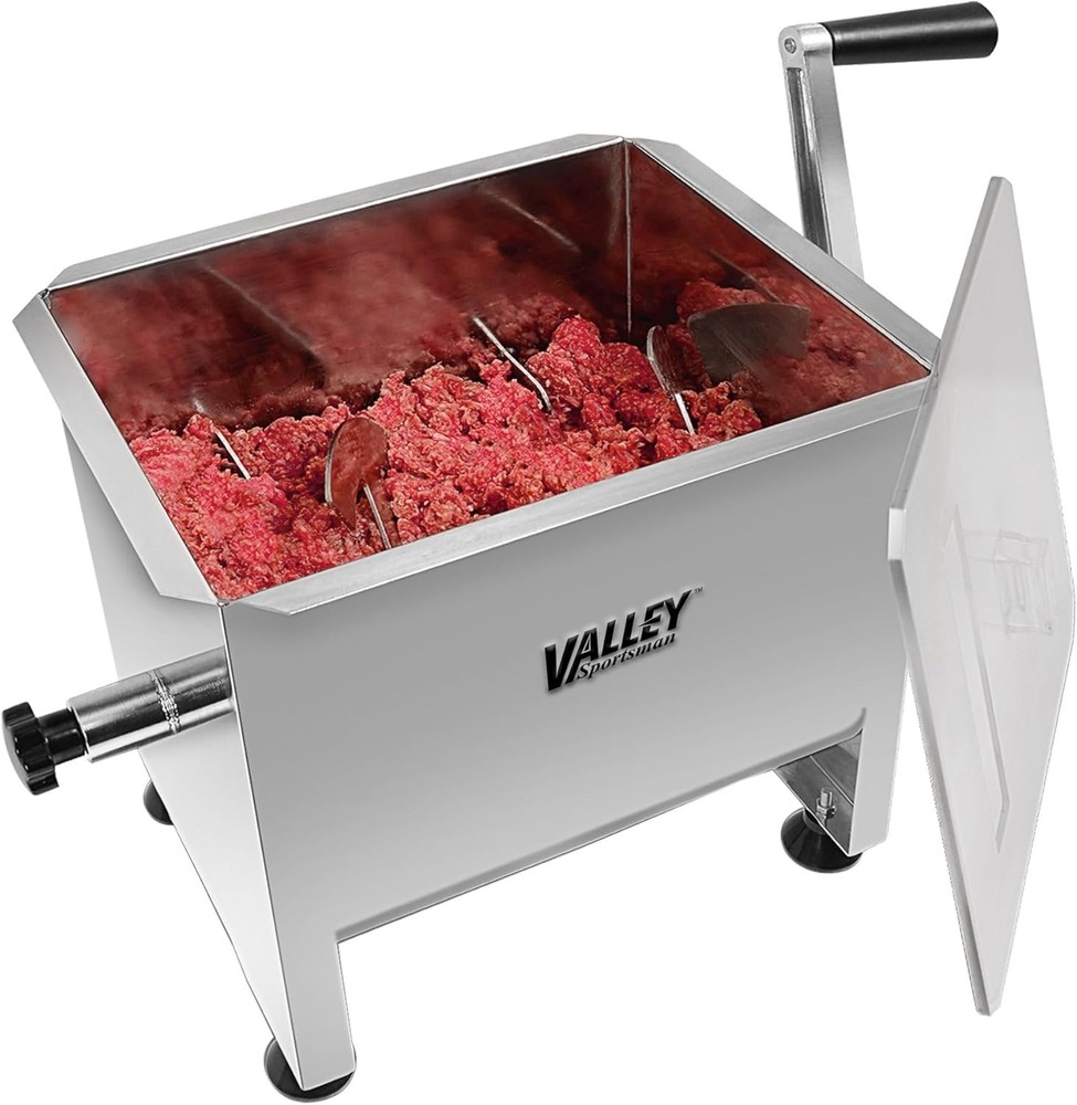 18LB Tilt Manual Meat Mixer Hand Meat Sausage Mixing Machine Stainless Steel
