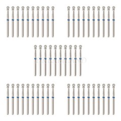 50 pcs Dental Diamond Ball Round burs Medium FG 1.6mm for High Speed Handpiece