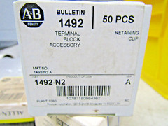 🔥 100 PIECE NEW ALLEN BRADLEY 1492-N2 RETAINING CLIP SERIES A 2 BOXES OF 50