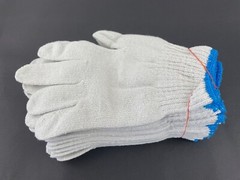 12 Pack Natural White String Grip Knit Cotton Work Gloves, XS/Small/Medium/Large