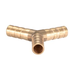 8mm or 5/16″ OD Brass Barb Splicer Fitting,Y-Shaped 3Way,Barb Hose Fitting,5pcs