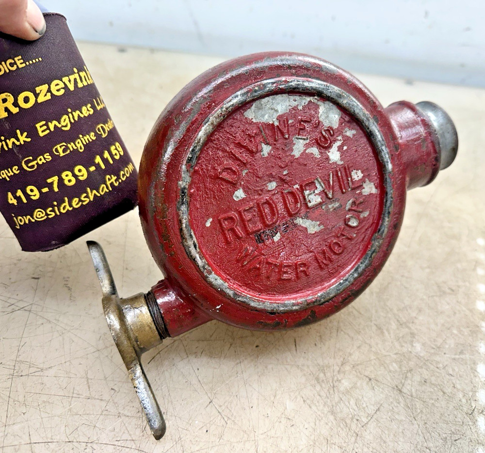DIVINE’S RED DEVIL WATER MOTOR Very Nice Original Piece! Great Original Paint!!
