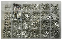 (2600) Master Non-Insulated Bare Crimp Wire Terminal Connector Assortment Kit