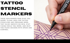 Element Tattoo Pen Marker for Skin – Body & Face Surgical Stencil Temporary