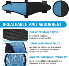 Hard Hat Top Pads and Sweatbands for Safety Helmet, Washable Hard Hat Cooling