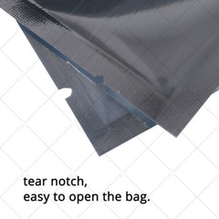 Multiple Colors & Sizes Clear Front Glossy Back Foil Mylar Open Top Pouch Bag