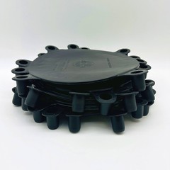 Essentra 3008A Studded Raised Face Flange Protector 8in Black Quickfit Pk of 10
