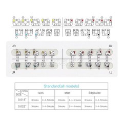 Dental Orthodontic Brackets Braces Standard Roth.022 Hooks 345 AZDENT