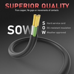 20ft 250 Volt Welder Extension Cord 10 AWG Power Extension, NEMA 6-50P to 6-50R
