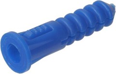 370329 Ribbed Plastic Anchor, 8-10-12 X 1-1/4-Inch, Blue, 100 Count (Pack of 1)