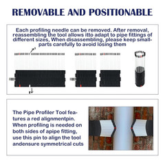 Multi Surface Pipe Profiling Tool, Pipe Cutting Template Multi Functional Shape