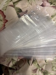Case of 1000 Flat Poly Plastic Bags 3″ x 20″ Clear Open Top 2 Mil (10 Packs)